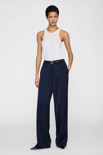 Anine Bing Trent Trousers Navy