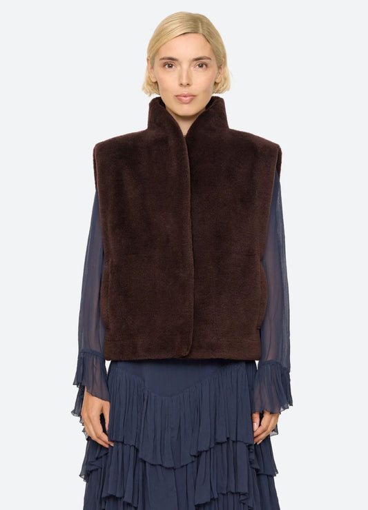 Sea NY Annie Reversible Vest Jacket Brown