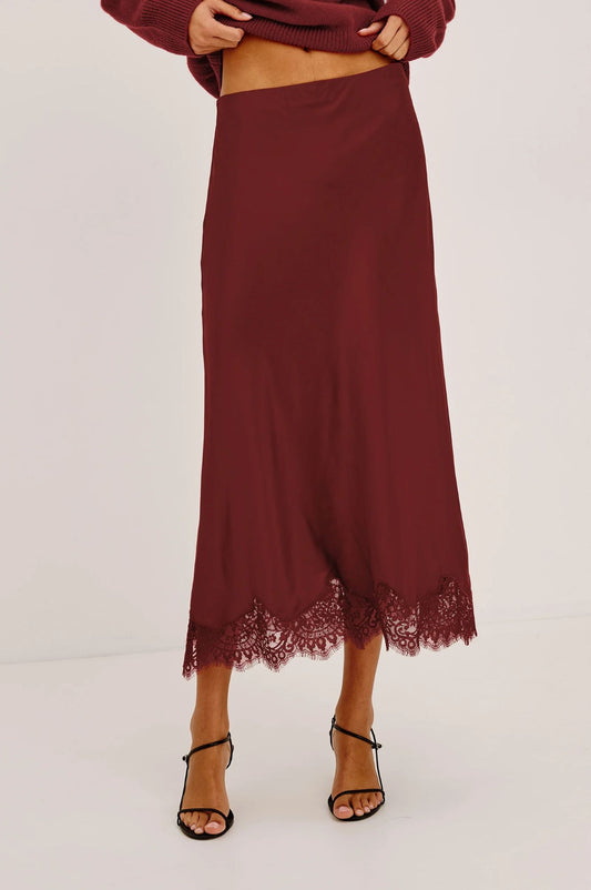 Rails Ebony Skirt Crimson